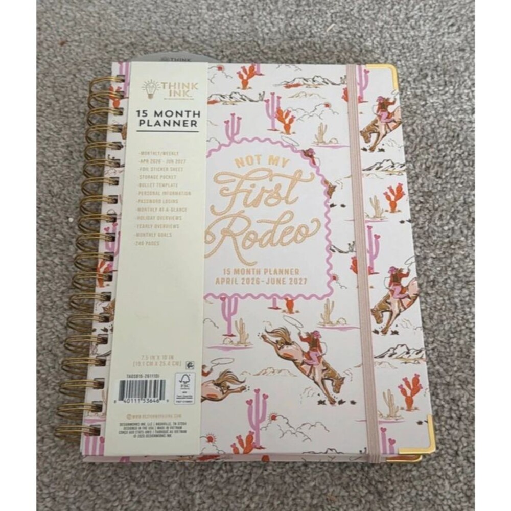 Think Ink Not my First Rodeo Planner